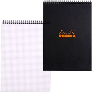 Notizblock Rhodia 185009C, schwarz, A4