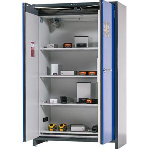 Akku-Lagerschrank asecos ION PRO 90, mit 4 Fachböden