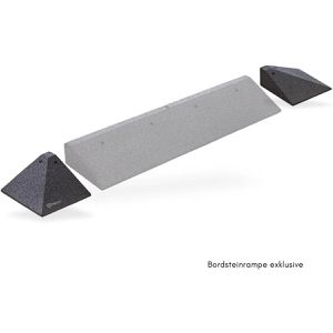 Produktbild für Bordsteinrampe bepco ES08S4, Eckelement aus Gummigranulat