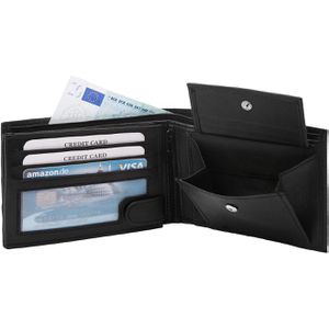 Produktbild für Portemonnaie FaVolmer V011, schwarz, aus Echt Leder