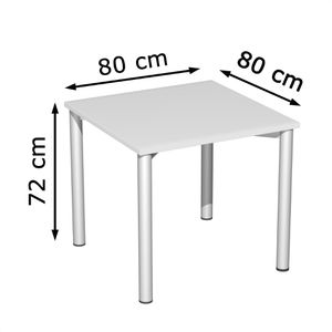 Produktbild für Schreibtisch Geramöbel Flex S-550101-LS, lichtgrau / silber