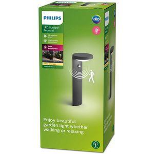 Produktbild für Wegeleuchte Philips Tyla, anthrazit, mit 230 V Netzstrom