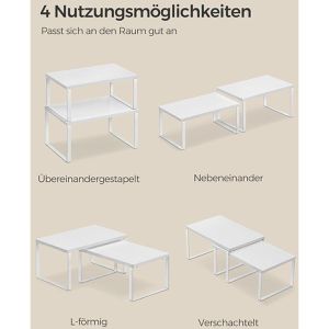 Produktbild für Küchenregal Songmics KCS028W01, weiß, 4er Set