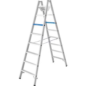 Produktbild für Stehleiter Iller Alu ERGO Plus, 7108-7E, beidseitig begehbar