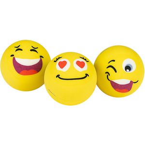 Wedo Radiergummi Smiley, Bälle, für Bleistifte, aus Kunststoff, 3 Stück , 3 Stück