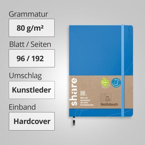 Produktbild für Notizbuch share 4-0014010, Upcycling, Kunstleder Hardcover