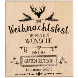 Motivstempel Rayher 29141000 Weihnachtsfest, aus Holz