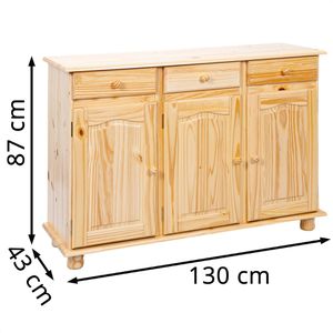 Produktbild für Sideboard Inter-Link Abaco, aus Massivholz, kiefer
