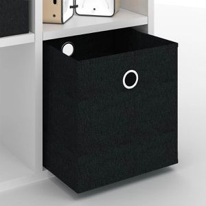 Produktbild für Bücherregal Vicco Hylda, weiß, mit 5 Faltboxen