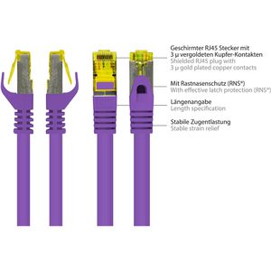 Produktbild für Netzwerkkabel Good-Connections 8070R-003V, violett