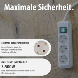 Produktbild für Steckdosenleiste Brennenstuhl Eco-Line, 1,5m Kabel