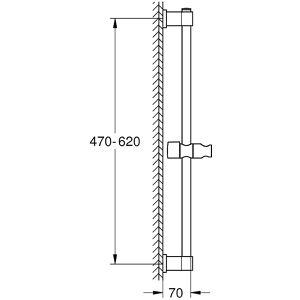Produktbild für Duschstange GROHE Vitalio Universal 27724001, verchromt