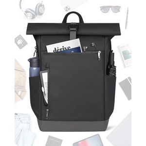 Produktbild für Laptop-Rucksack Inateck BP01003, Roll-Top, schwarz