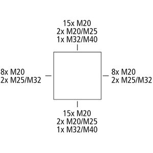 Produktbild für Leergehäuse Spelsberg AKL 2-t, wasserdicht IP65 für außen