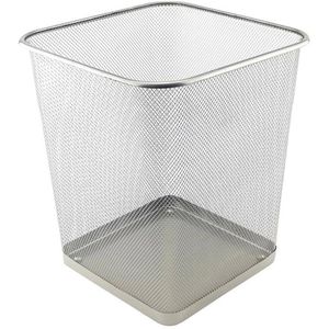 Papierkorb D.RECT 110785, silber