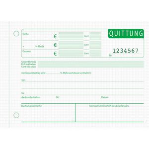 Produktbild für Quittungsblock Exacompta 262B, fälschungssicher, MwSt. separat