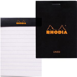 Notizblock Rhodia 116009C, schwarz, A7