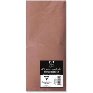 Produktbild für Seidenpapier Clairefontaine rotgold, metallisch