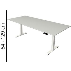 Produktbild für Schreibtisch Kerkmann Move 4, lichtgrau / weiß