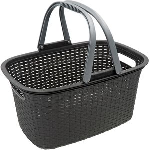 Produktbild für Einkaufskorb HRB 37105, Rattan-Optik, anthrazit
