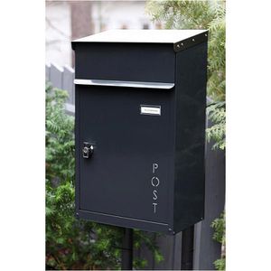 Produktbild für Briefkasten SafePost ScanPro 854 Tiamat, anthrazit, aus Stahl