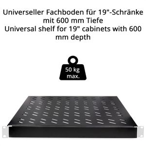Produktbild für Netzwerkschrank-Fachboden LogiLink 35 - 55 cm Einbautiefe