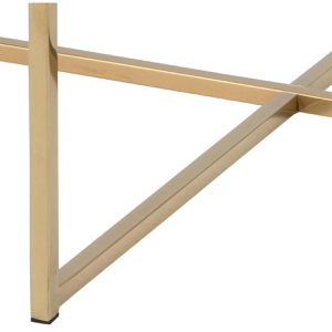 Produktbild für Couchtisch AC-Design Alisan, Glas / Metall, weiß marmoriert