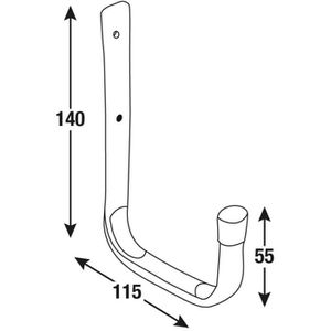 Produktbild für Wandhaken Connex DY222038, Metall
