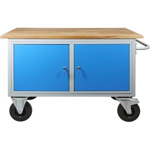 Produktbild für Werkbank ADB 42744, blau, mit Rollen