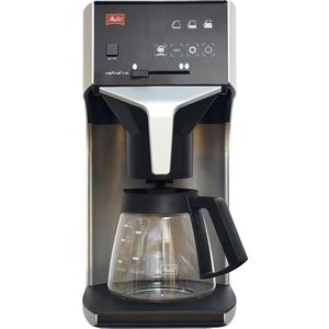 Melitta Kaffeemaschine Cafina XT180-GMC, 31625, bis 15 Tassen, 1,8 Liter, silber, mit Glaskanne , 2 Stück
