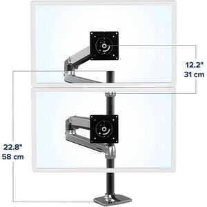 Produktbild für Monitorhalterung Ergotron LX Dual, VESA 75x75 &amp; 100x100 mm