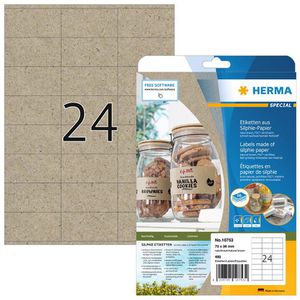 Produktbild für Universaletiketten Herma 10753, naturbraun