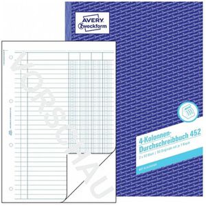 Spaltenbuch Zweckform 452, 4 Spalten