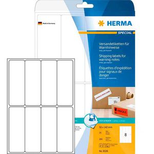 Versandetiketten Herma 8326 Warnhinweise, weiß