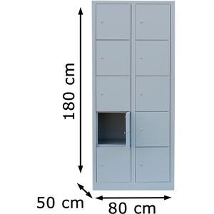 Produktbild für Schließfachschrank ClassiX X-523520, lichtgrau