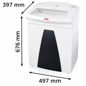 Produktbild für Aktenvernichter HSM Securio B26, 1805111, weiß, mit Rollen