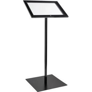 Produktbild für Infoständer Sprintis Menüständer aus Aluminium, schwarz, A3
