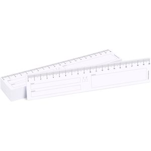 Produktbild für Haftnotizen BIZSTIX Wundlineal, weiß