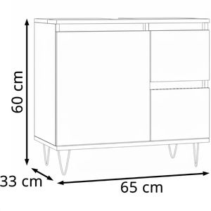 Produktbild für Waschbeckenunterschrank vidaXL 831605, stehend