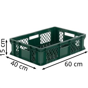 Produktbild für Eurobox Alpha-Paletten grün, 29 Liter, lebensmittelecht