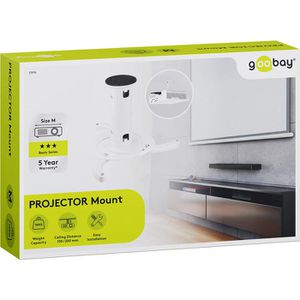 Produktbild für Beamer-Deckenhalterung Goobay 51896 BeamerFlex, weiß