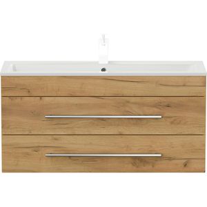 Produktbild für Waschtisch Posseik Portus 1000 SlimLine, hängend, eiche gold