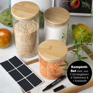 Produktbild für Vorratsglas Moritz&amp;Moritz 2437, mit Bambusdeckel