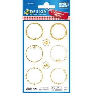Sticker Zweckform 52097 Z-Design, Weihnachtskreise