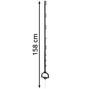 Produktbild für Weidezaunpfähle AKO 44418, aus Kunststoff, grün, 158 cm