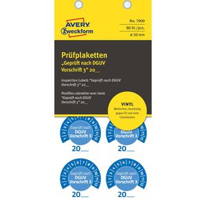 Produktbild für Prüfplaketten Zweckform 7909 Geprüft nach DGUV Vo3