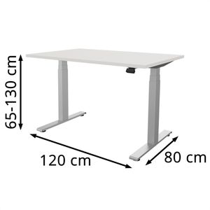 Produktbild für Schreibtisch fm-Büromöbel fouraction weiß / silber