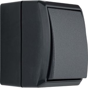 Produktbild für Lichtschalter REV-Ritter AquaForm IP44, anthrazit