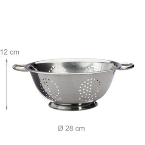 Produktbild für Seiher Relaxdays 10023448, mit 2 Griffen, aus Edelstahl