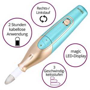 Produktbild für Maniküre-Pediküreset Beurer MP 84, LED &amp; Lade-Etui, kabellos